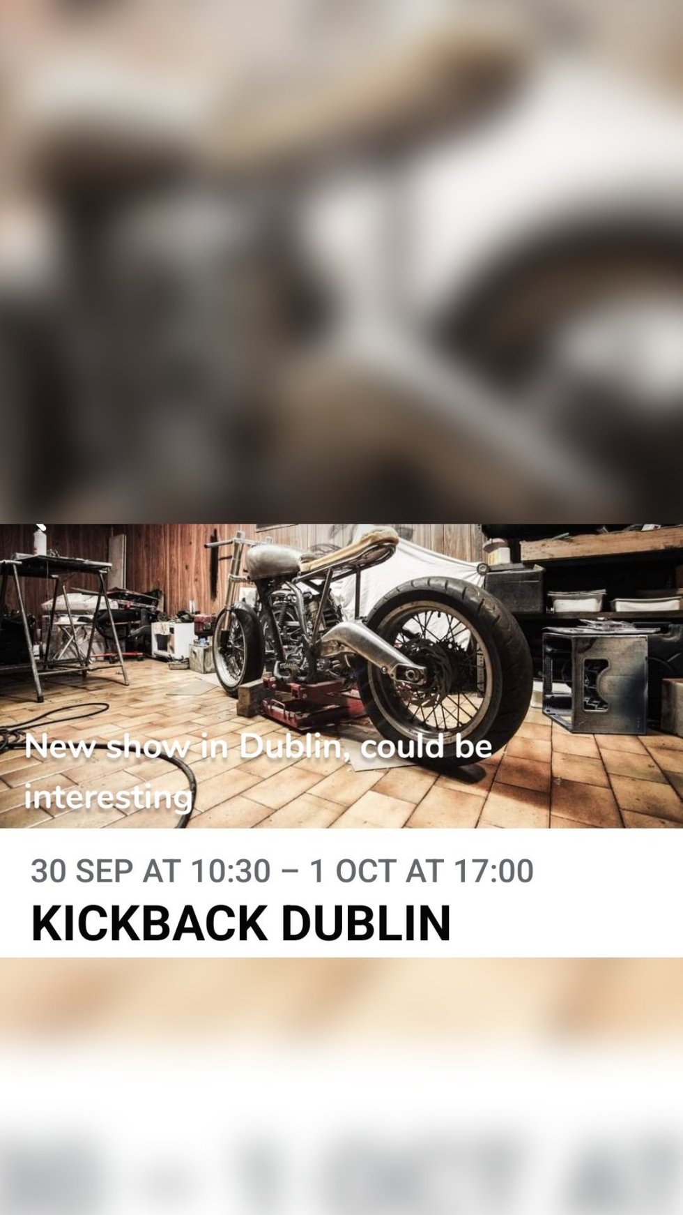 New show in Dublin, could be interesting